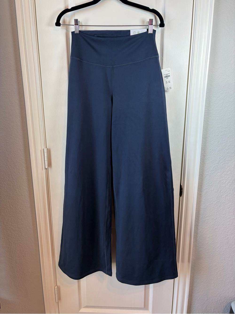 Gilly Hicks Wide-Leg High-Rise Pants in Navy Blue